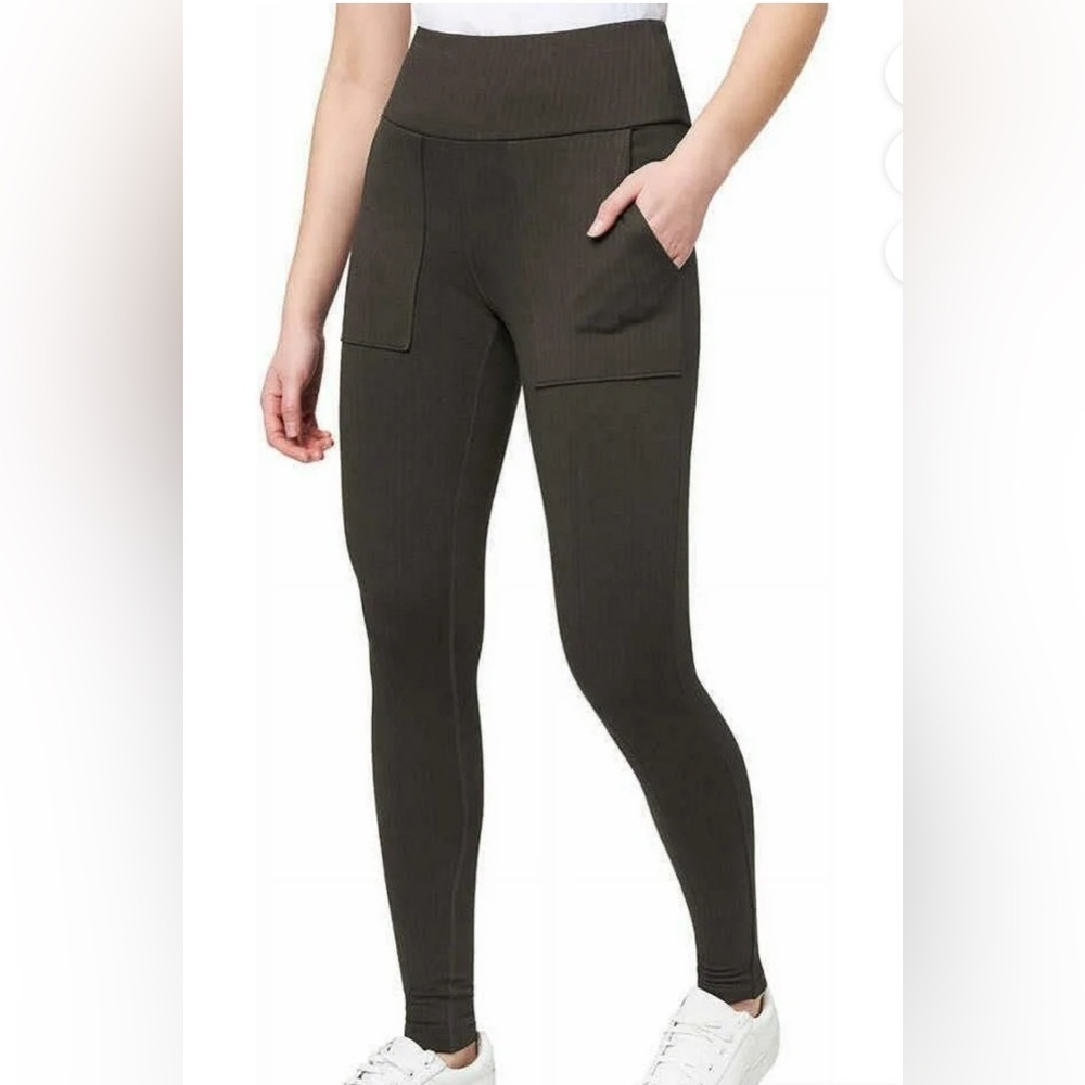 Mondetta Jacquard knit grey leggings, small